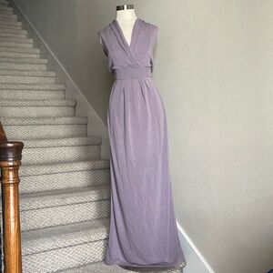 Peruvian Connection Sz S Lavender Pima Cotton Knit Maxi Dress